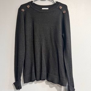 Carson Crew Neck Button Detail Sweater